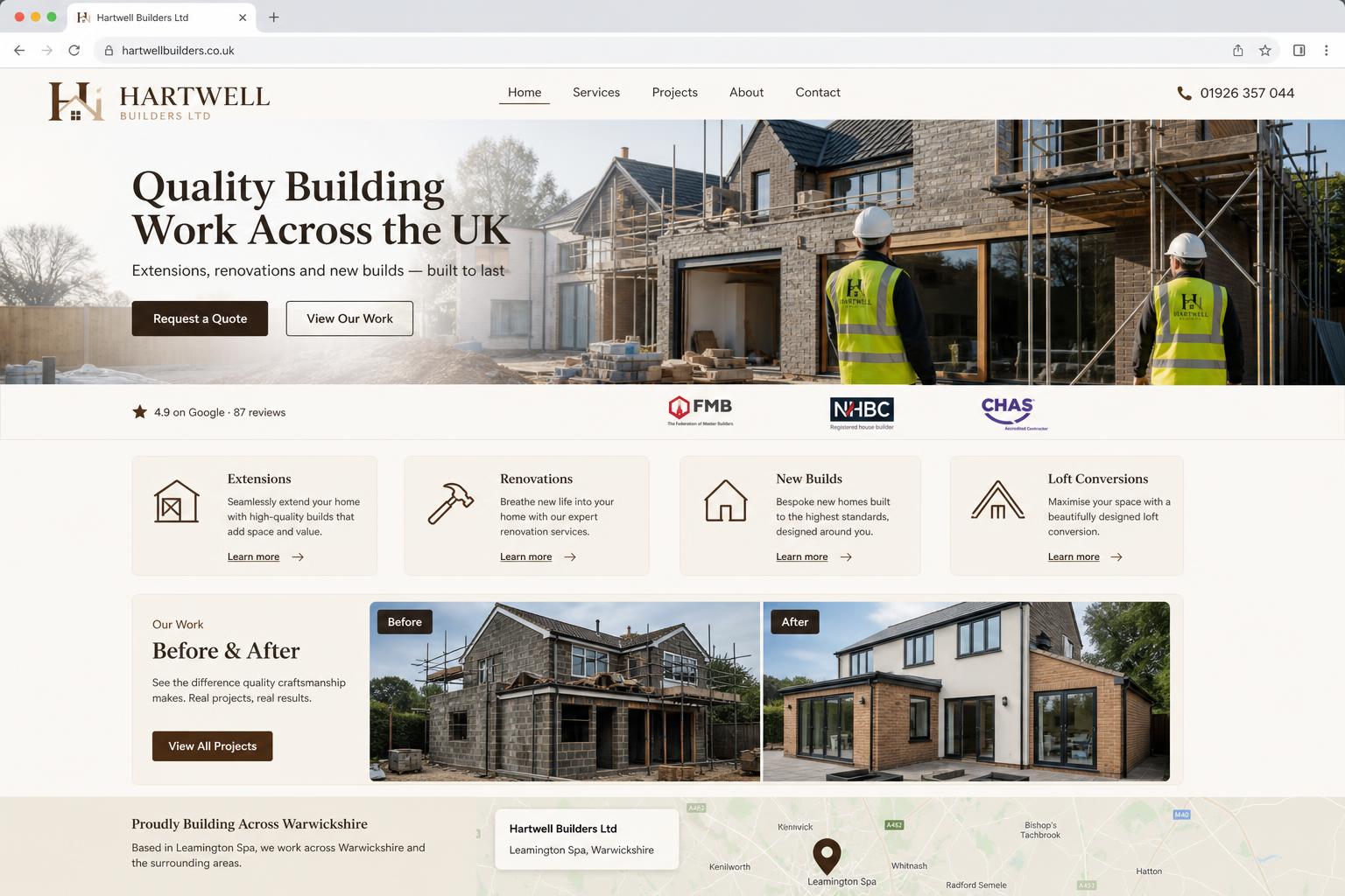 Modern website and Google profile refresh
